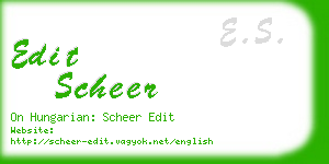 edit scheer business card